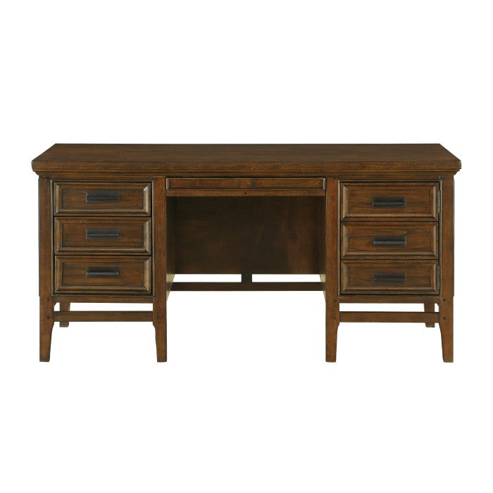 Brown Cherry Finish Executive Desk