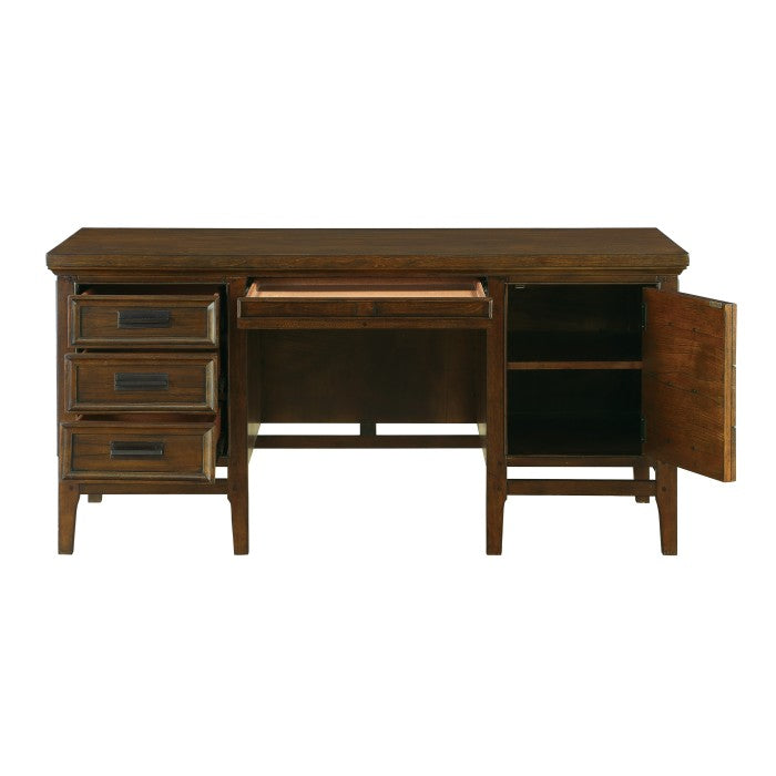 Brown Cherry Finish Executive Desk