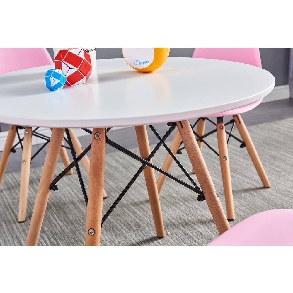 5 piece Pink Kid's Table and Chair Set