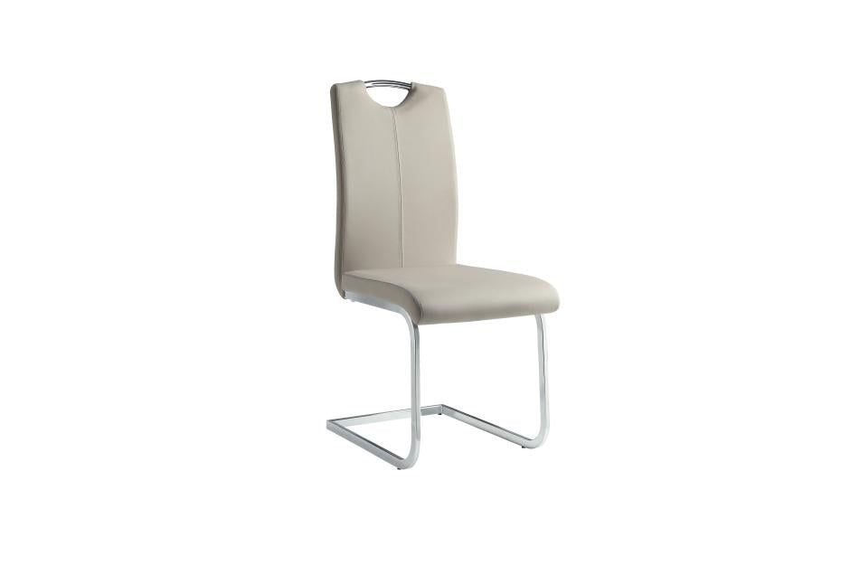 Modern Sleek Design 5pc Dining Set Table with Self-Storing Leaf and 4x Side Chairs