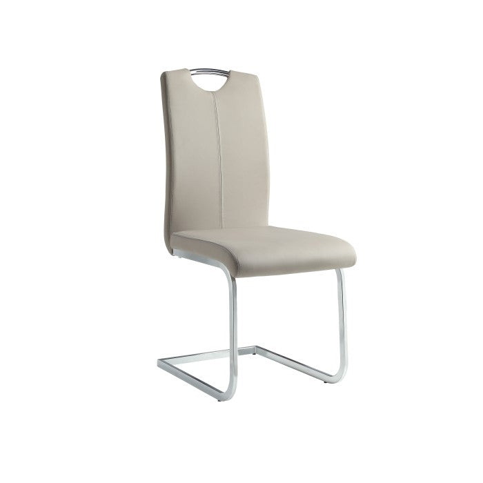 Unique Style Chrome Metal Finish Side Chairs 2pc Set