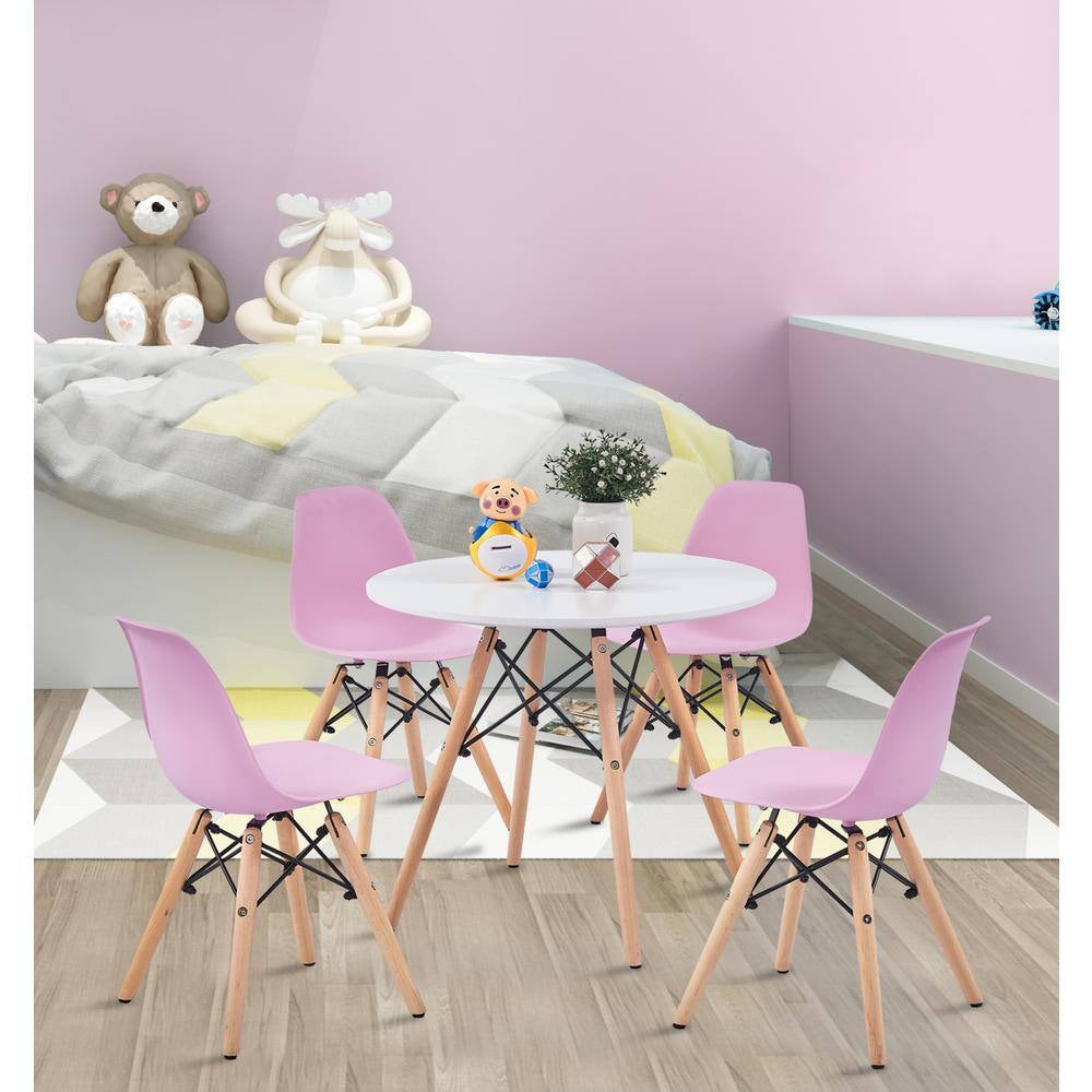 5 piece Pink Kid's Table and Chair Set