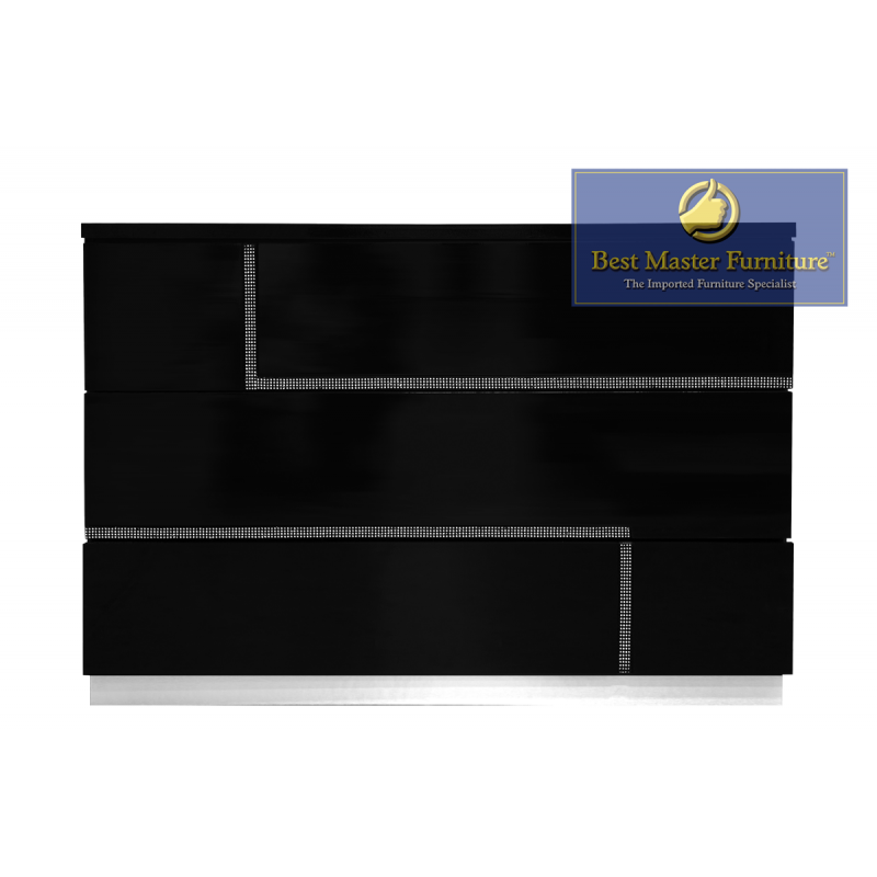 5pc Modern Black Bedroom Set Barcelona