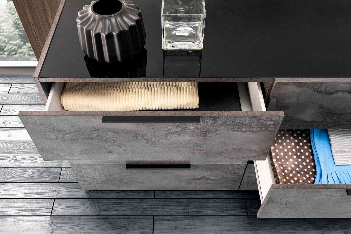 Nova Domus Ferrara - Modern Volcano Oxide Grey Dresser