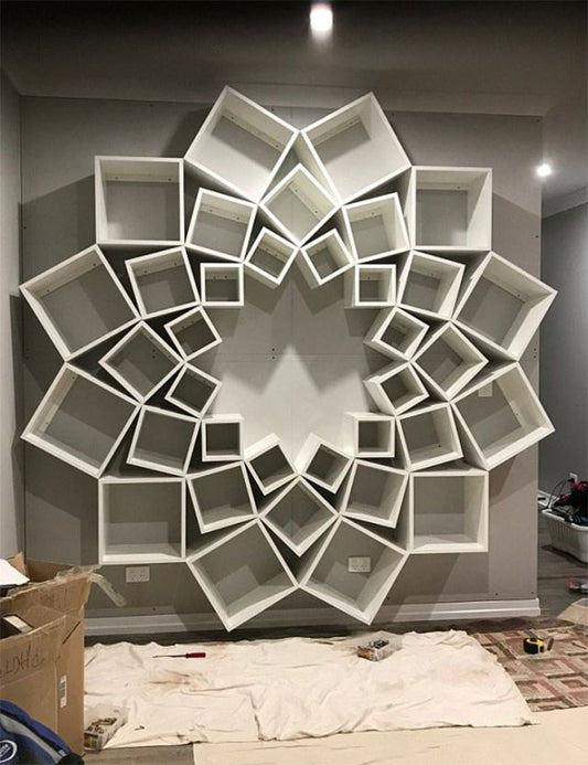 DIY Bookcase This Couple Made for Their Kids