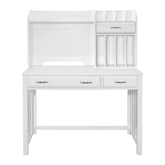 Blanche White Desk with Hutch