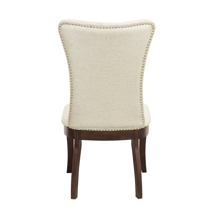 Pima Dining Chair (Set of 2), White Beige