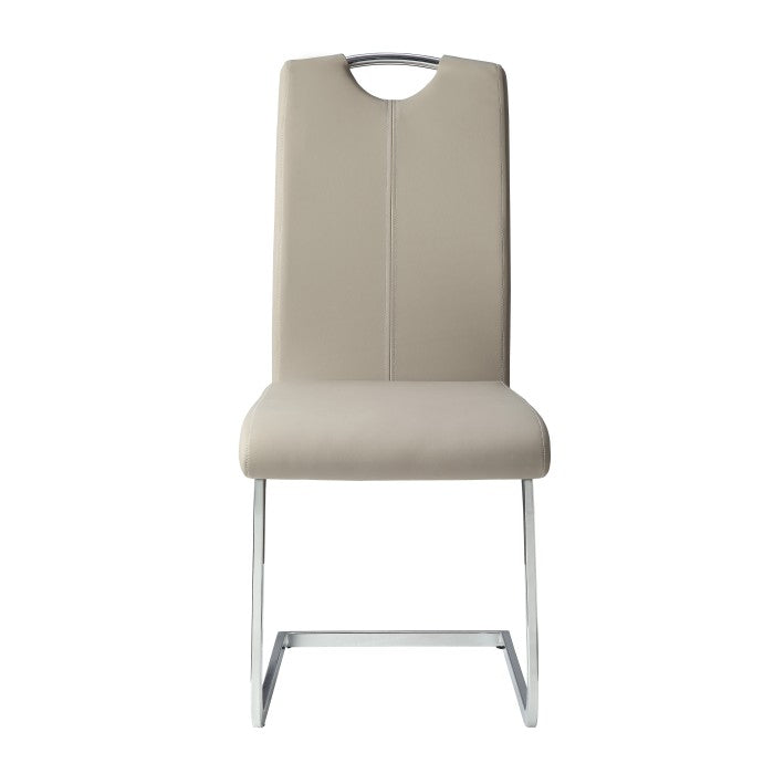 Unique Style Chrome Metal Finish Side Chairs 2pc Set