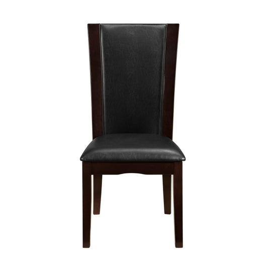 Style Comfort Contemporary 2pcs Side Chairs Dark Cherry