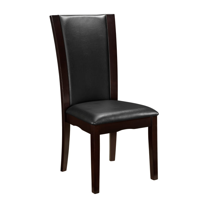 Style Comfort Contemporary 2pcs Side Chairs Dark Cherry
