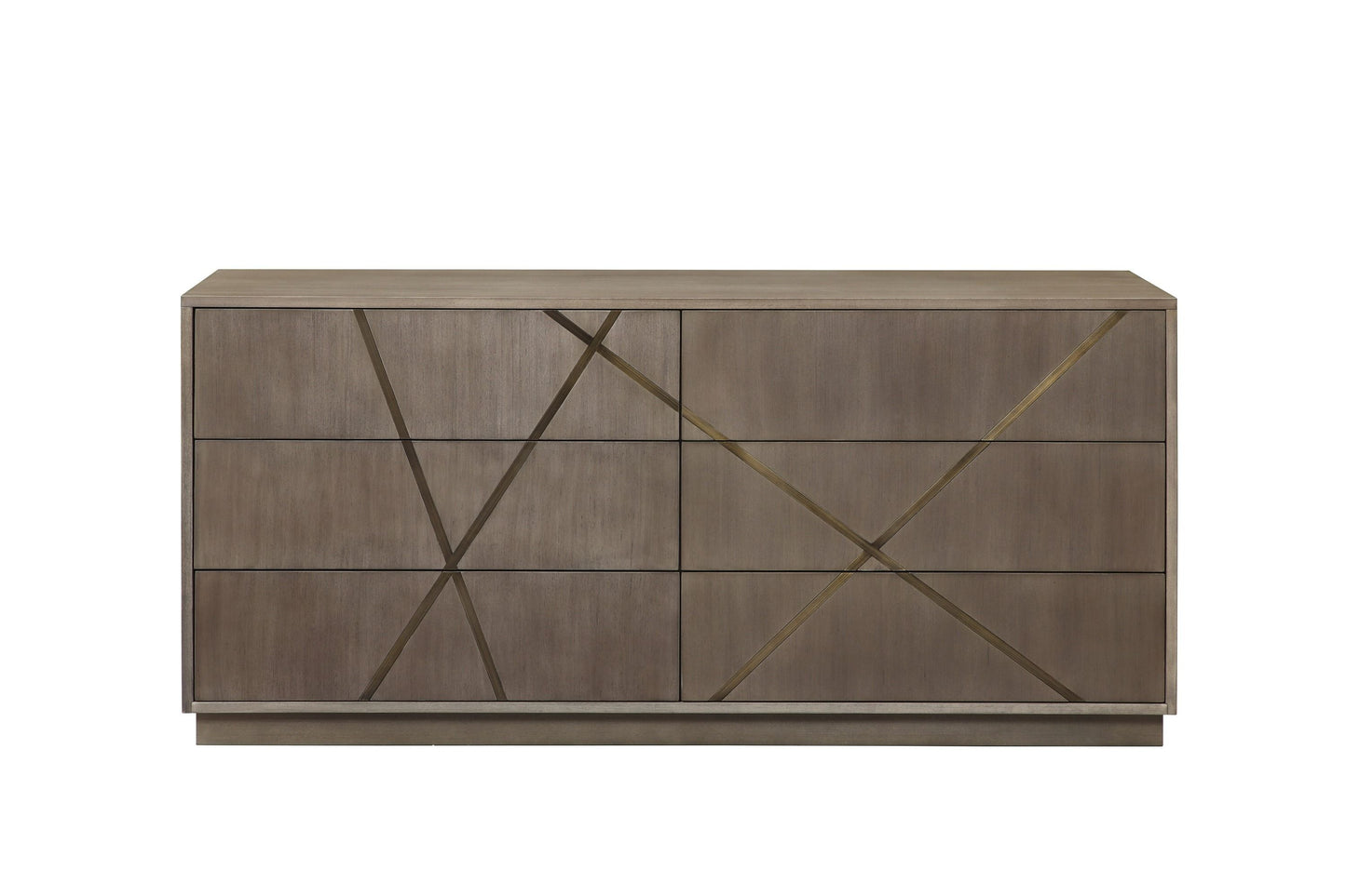 Modrest Nixa - Modern Beige Velvet + Brushed Bronze + Birch Bedroom Set