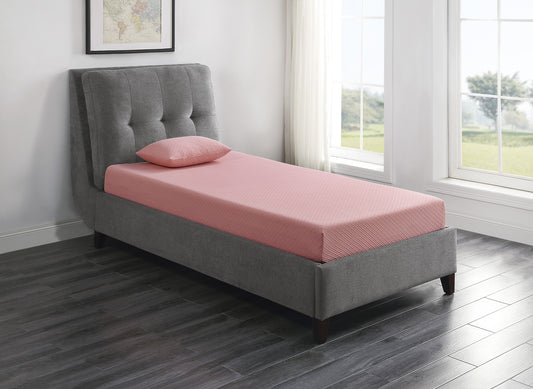 7'' Gel-Infused Memory Foam Pink Mattress and Pillow Set