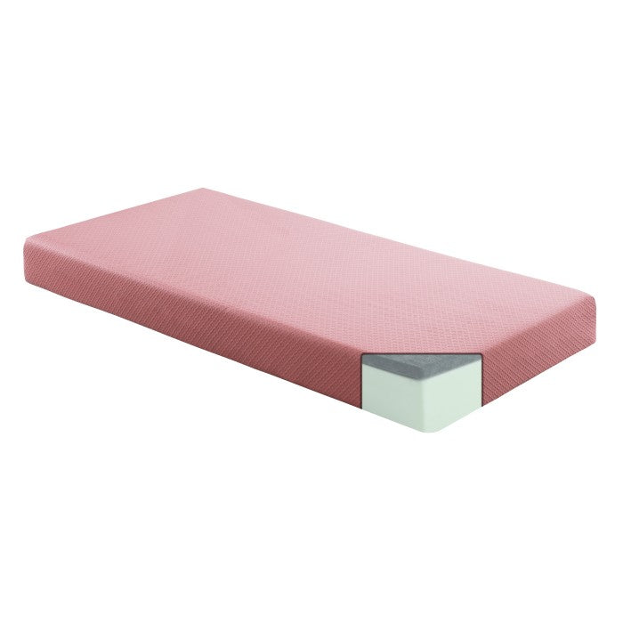 7'' Gel-Infused Memory Foam Pink Mattress and Pillow Set