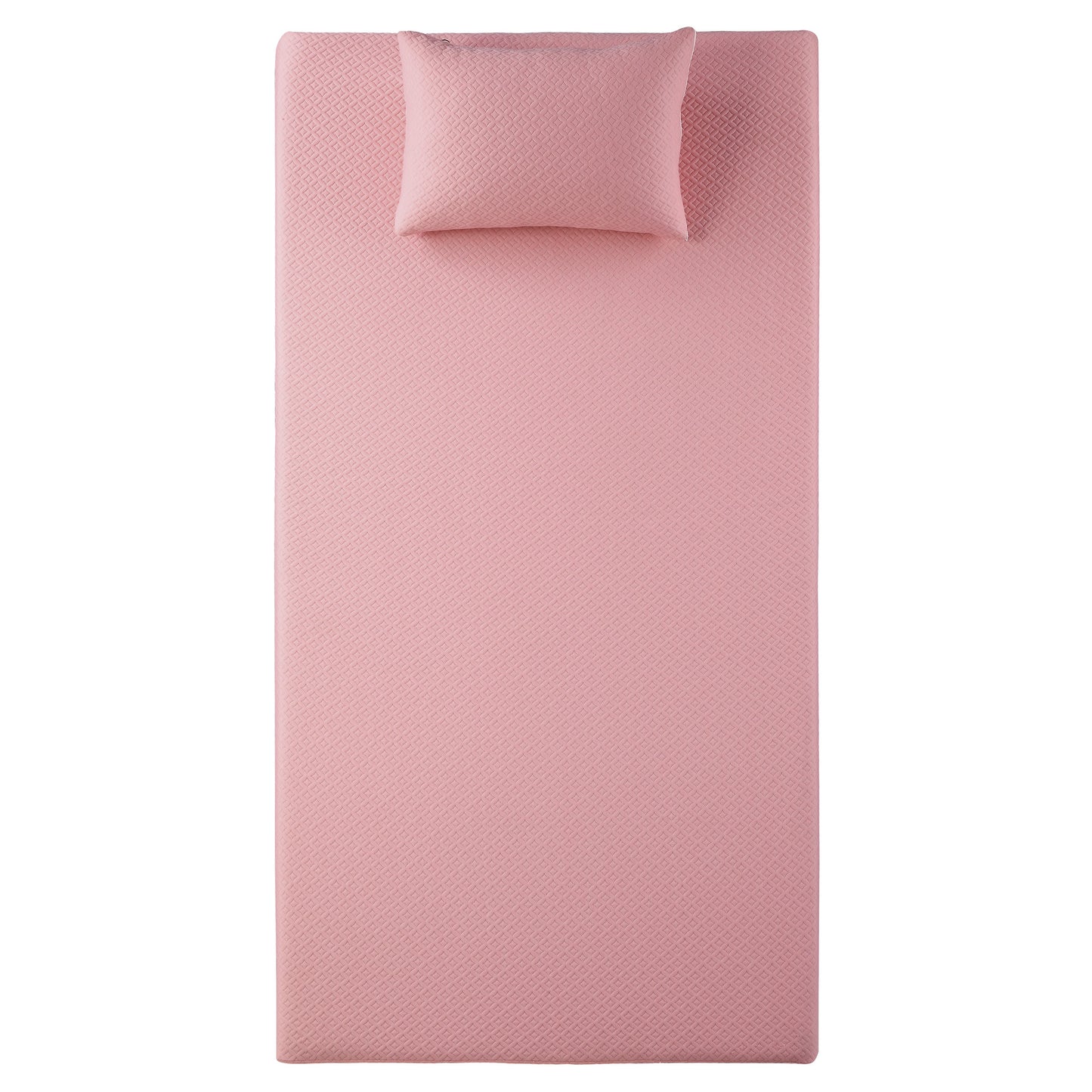 7'' Gel-Infused Memory Foam Pink Mattress and Pillow Set