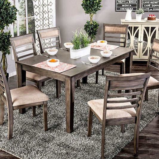 7pc Weathered Grey Dining Set