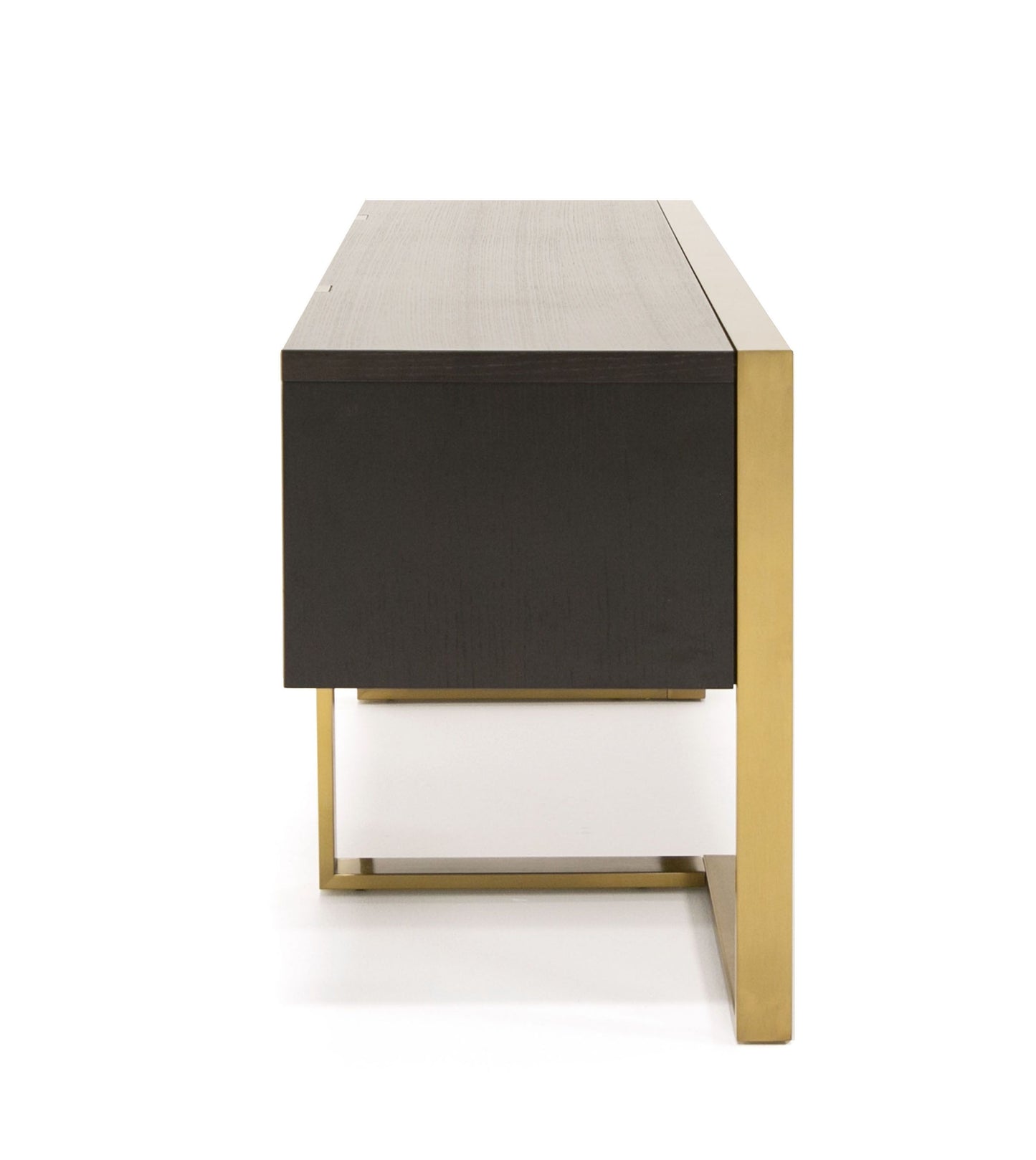 Modern Wenge and Brass Desk