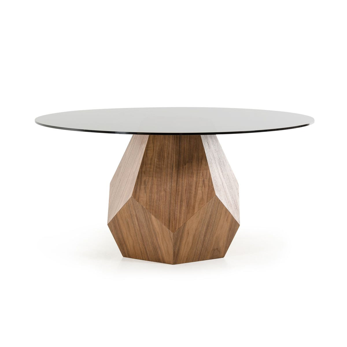 Modrest Rackham Mid-Century Walnut Round Dining Table